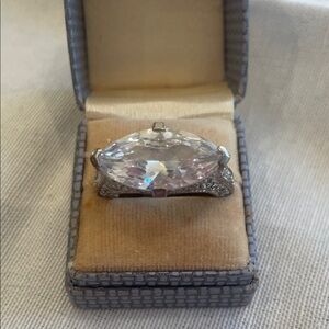 Elegant Silver Marquise Cut Ring premier designs